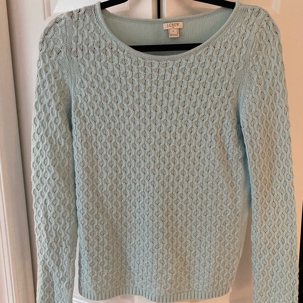 Light Blue Textured J. Crew Sweater